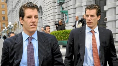 Los gemelos Winklevoss, inversores: $ 3 mil millones cada uno